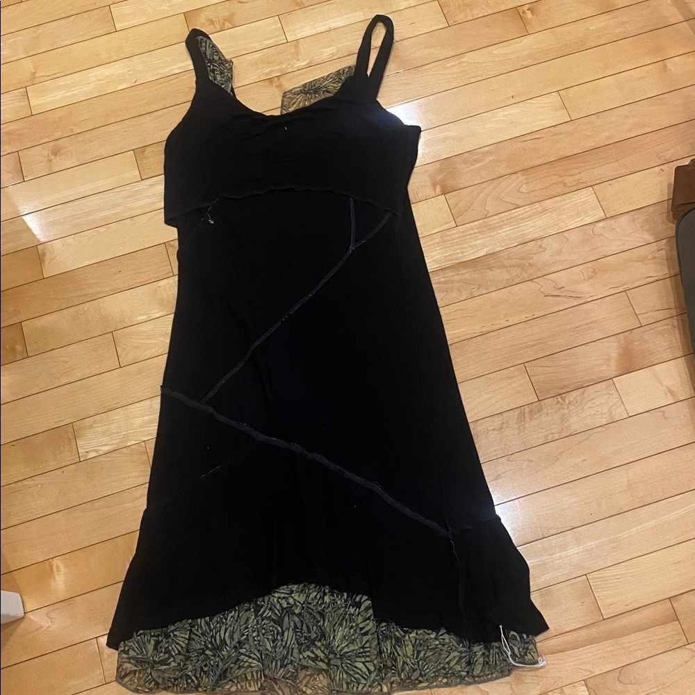 TANGO MANGO Summer sleeveless Black & Green Ruffle Dress Size Medium - Picture 15 of 16